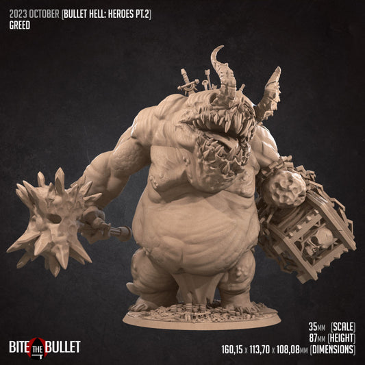 Greed (Large) - Tabletop Figure for Dungeons & Dragons, DnD, Pathfinder RPGs, TTRPG