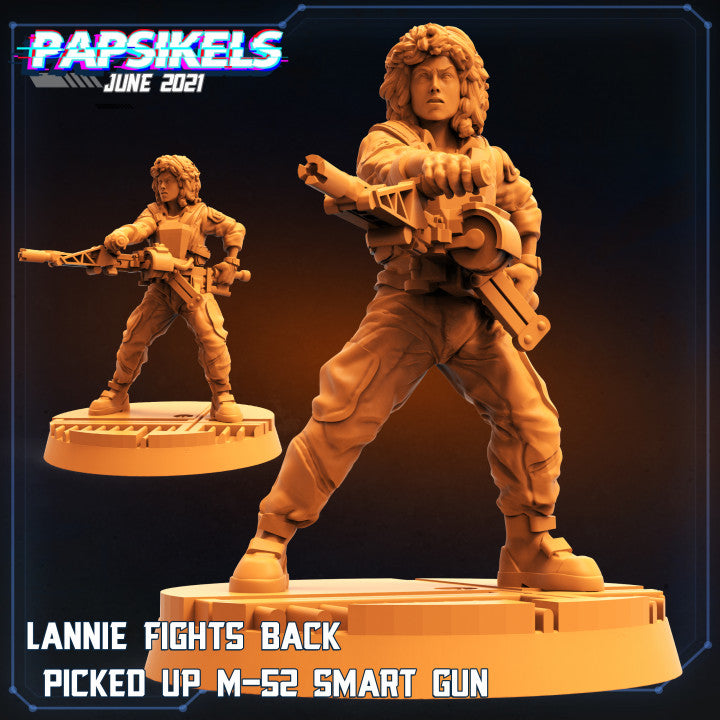 Human Space Crew Lannie M52 Smartgun (Medium)  - Tabletop Figure for Dungeons & Dragons, DnD, Pathfinder RPGs, TTRPG
