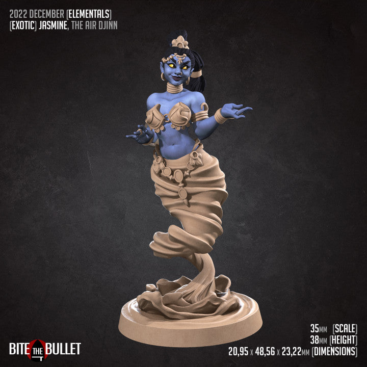 Jasmine, The Air Djinn (Large) - Tabletop Figure for Dungeons & Dragons, DnD, Pathfinder RPGs, TTRPG
