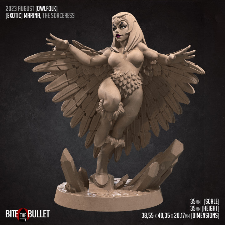 Marina, The Sorceress (Medium) - Tabletop Figure for Dungeons & Dragons, DnD, Pathfinder RPGs, TTRPG