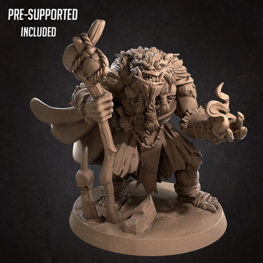 Bugbear Shaman (Medium) - Tabletop Figure for Dungeons & Dragons, DnD, Pathfinder RPGs, TTRPG