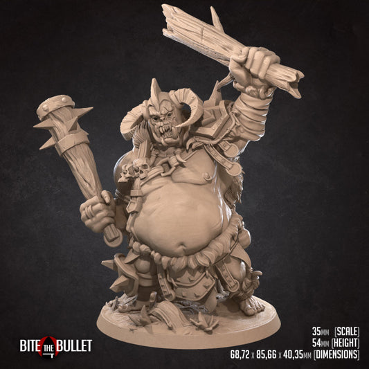 Guliak, The Halfling-Smasher Ogre (Large) - Tabletop Figure for Dungeons & Dragons, DnD, Pathfinder RPGs, TTRPG