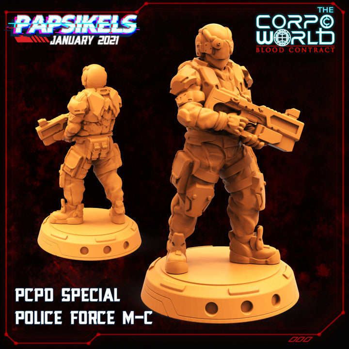 Pcpd Special Police Force M-C (Medium)  - Tabletop Figure for Dungeons & Dragons, DnD, Pathfinder RPGs, TTRPG