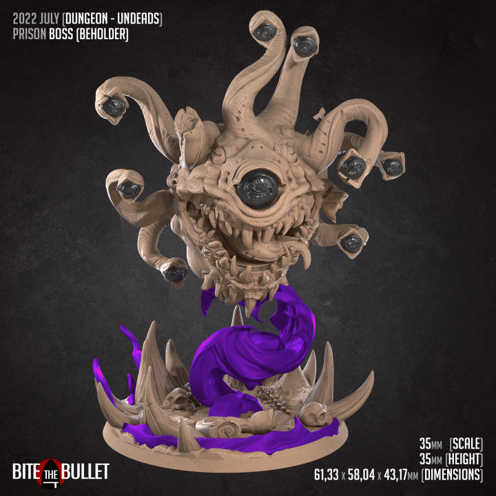 Prison Boss - Beholder (Large) - Tabletop Figure for Dungeons & Dragons, DnD, Pathfinder RPGs, TTRPG