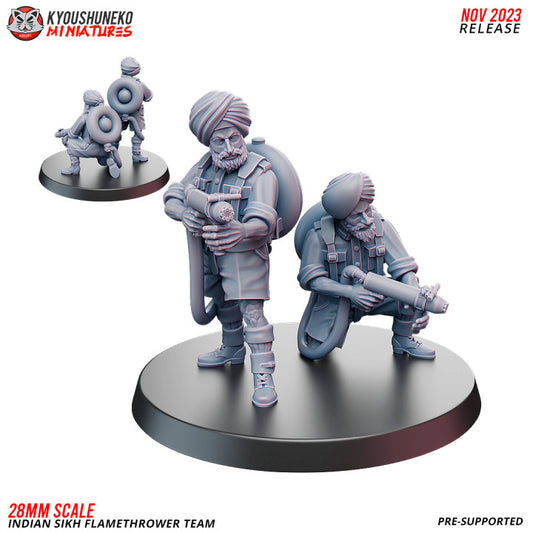 Flamethrower - Indian Sikh Infantry (2 Models)