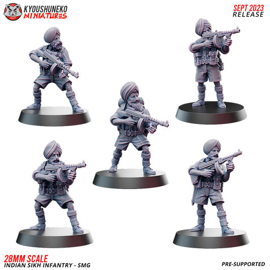 SMG - Indian Sikh Infantry (5 Models)