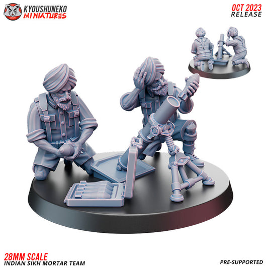 Mortar Team - Indian Sikh Infantry (2 Models)