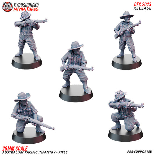 Rifle - Australian Pacific Infantry (5 Models)