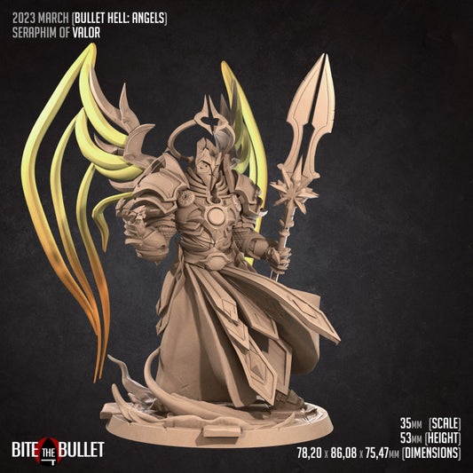 Seraphim Of Valor (Large) - Tabletop Figure for Dungeons & Dragons, DnD, Pathfinder RPGs, TTRPG