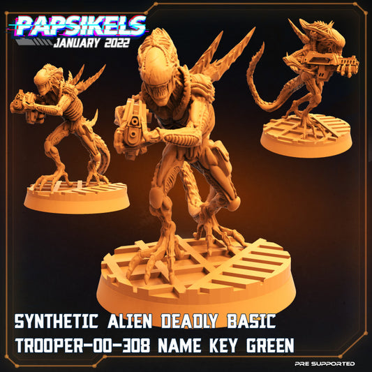 Synthetic Alien Deadly Basic Trooper-00-308 Name Key Green