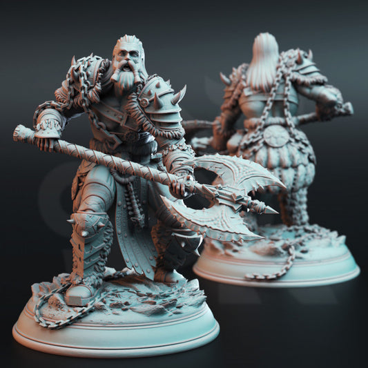Snow Giant Ugadrin - Battleaxe (Huge) - Tabletop Figure for Dungeons & Dragons, DnD, Pathfinder RPGs, TTRPG