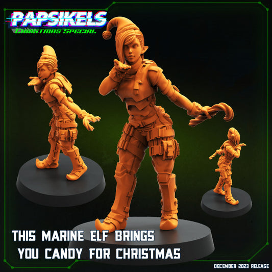 This Marine Elf Brings You Candy For Christmas