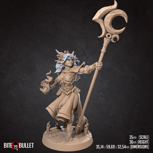 Tiana, The Sorceress Night Elf (Medium) - Tabletop Figure for Dungeons & Dragons, DnD, Pathfinder RPGs, TTRPG
