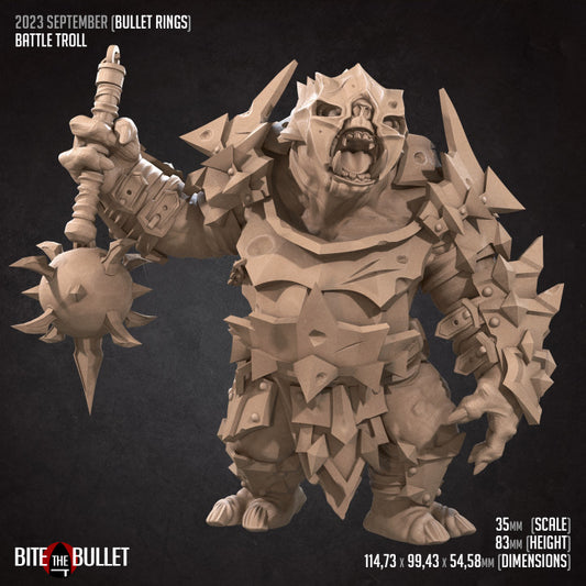 Battle Troll (Large) - Tabletop Figure for Dungeons & Dragons, DnD, Pathfinder RPGs, TTRPG