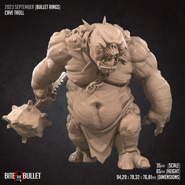 Cave Troll (Large) - Tabletop Figure for Dungeons & Dragons, DnD, Pathfinder RPGs, TTRPG