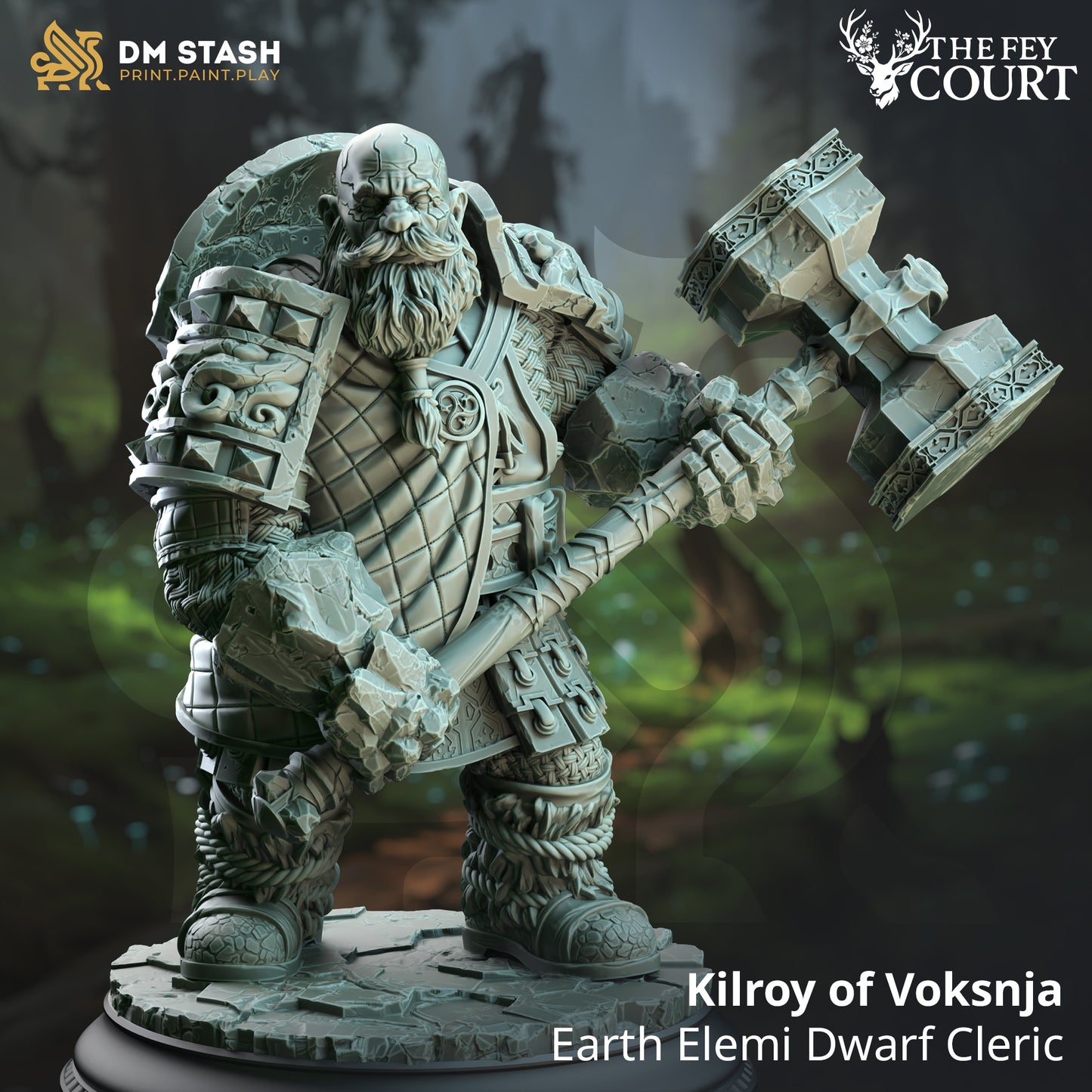 Earth Genasi Dwarf Cleric - Kilroy Of Voksnja