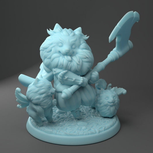 Beau The Pomeranian Swarm Ranger (Medium) - Tabletop Figure for Dungeons & Dragons, DnD, Pathfinder RPGs, TTRPG