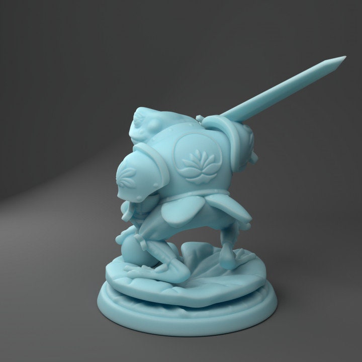 Bogart, The Frog Knight (Medium) - Tabletop Figure for Dungeons & Dragons, DnD, Pathfinder RPGs, TTRPG