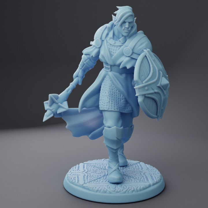 Denthir, The Orc Cleric (Medium) - Tabletop Figure for Dungeons & Dragons, DnD, Pathfinder RPGs, TTRPG