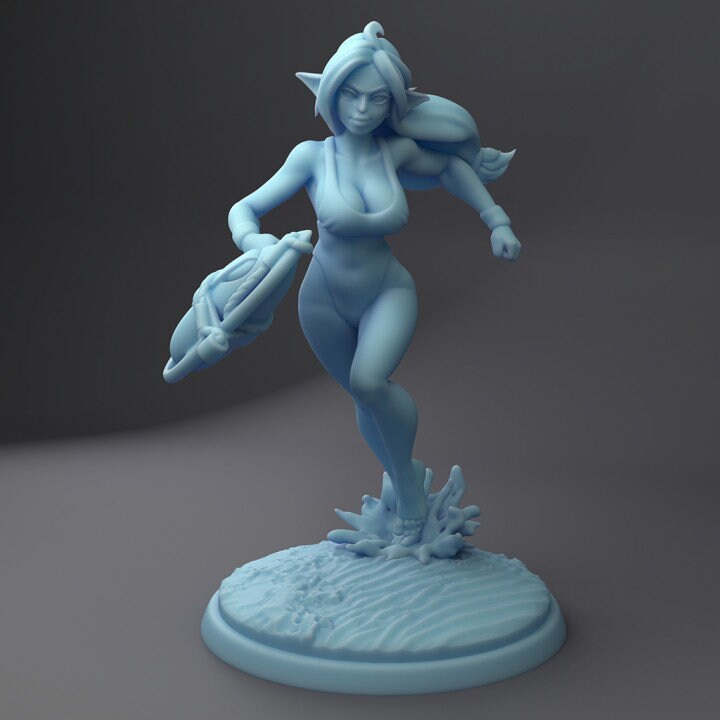 Feywatch Karina Elf Lifeguard (Medium) - Tabletop Figure for Dungeons & Dragons, DnD, Pathfinder RPGs, TTRPG