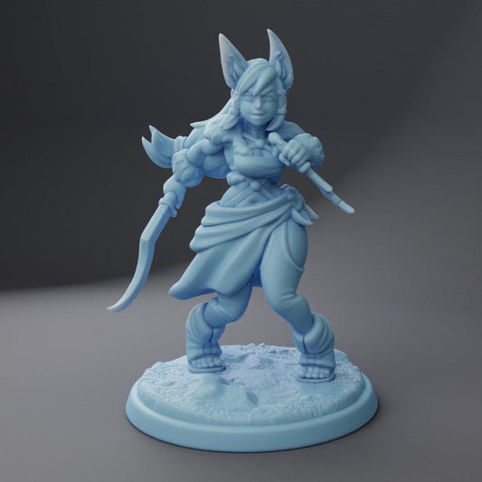 Fox-Girl Bandit (Medium) - Tabletop Figure for Dungeons & Dragons, DnD, Pathfinder RPGs, TTRPG