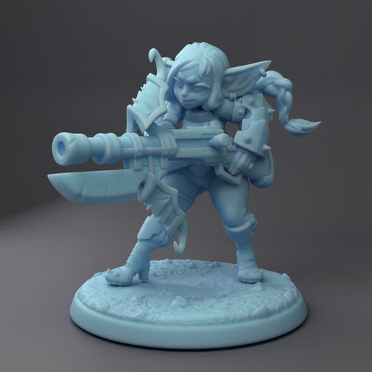 Hila, The Goblin Gunner (Medium) - Tabletop Figure for Dungeons & Dragons, DnD, Pathfinder RPGs, TTRPG