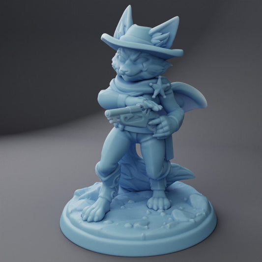 Leon The Fox Sheriff (Medium) - Tabletop Figure for Dungeons & Dragons, DnD, Pathfinder RPGs, TTRPG