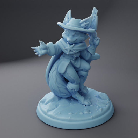 Lucille The Deputy Foxgirl (Medium) - Tabletop Figure for Dungeons & Dragons, DnD, Pathfinder RPGs, TTRPG