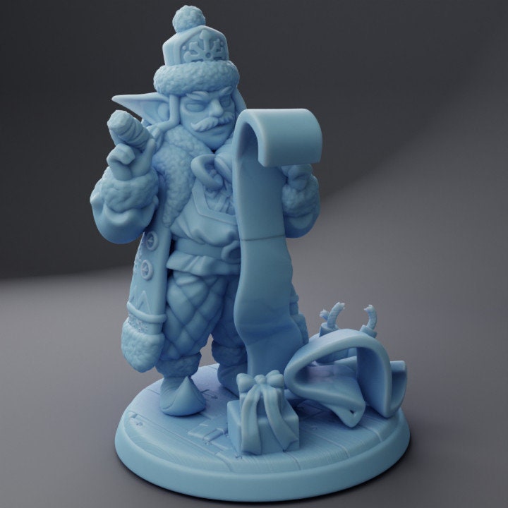 Mr. Gobbs - Goblin Santa (Medium) - Tabletop Figure for Dungeons & Dragons, DnD, Pathfinder RPGs, TTRPG