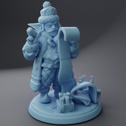 Mr. Gobbs - Goblin Santa (Medium) - Tabletop Figure for Dungeons & Dragons, DnD, Pathfinder RPGs, TTRPG