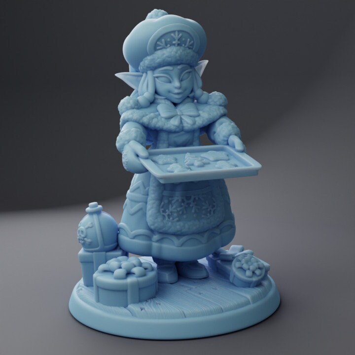 Mrs. Gobbs Goblin Mrs. Claus (Medium) - Tabletop Figure for Dungeons & Dragons, DnD, Pathfinder RPGs, TTRPG