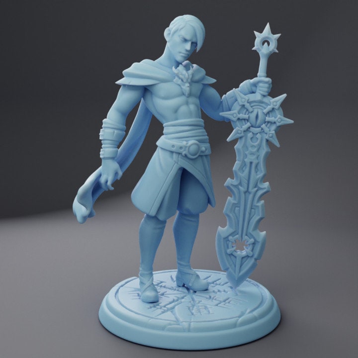 Norben, The Darkblade (Medium) - Tabletop Figure for Dungeons & Dragons, DnD, Pathfinder RPGs, TTRPG