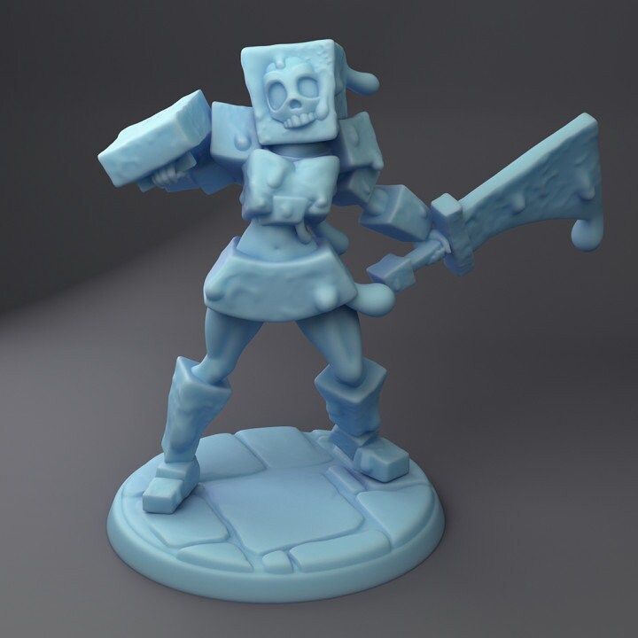 Gelatinous Cube Huntress (Medium) - Tabletop Figure for Dungeons & Dragons, DnD, Pathfinder RPGs, TTRPG