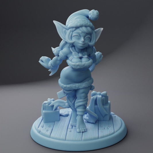 Holiday Goblin Pinup - Tabletop Figure for Dungeons & Dragons, DnD, Pathfinder RPGs, TTRPG