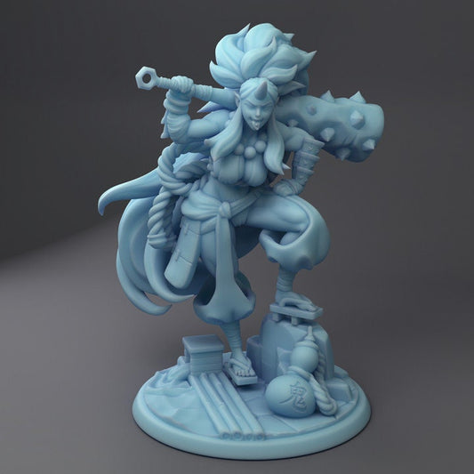 Kijo, the Oni Barbarian (Medium) - Tabletop Figure for Dungeons & Dragons, DnD, Pathfinder RPGs, TTRPG