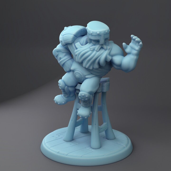 Dorf The Arm Wrestler And Magus The Wizard (Large) - Tabletop Figure for Dungeons & Dragons, DnD, Pathfinder RPGs, TTRPG