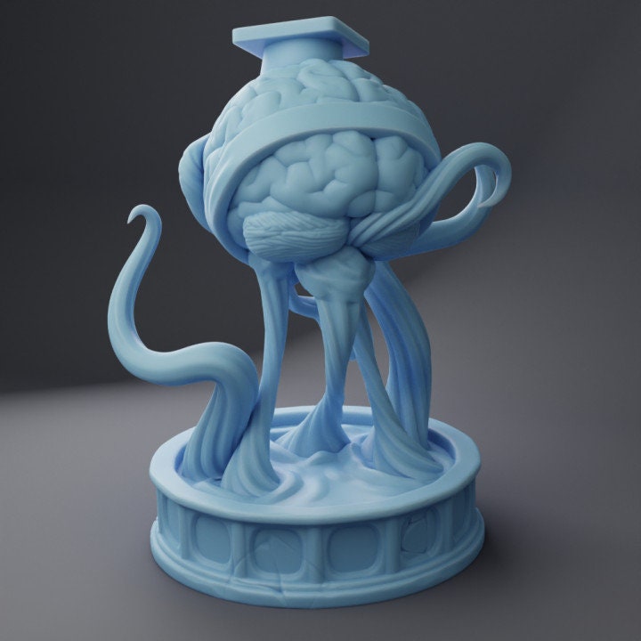 Prof. Brian the Elder Brain (Large) - Tabletop Figure for Dungeons & Dragons, DnD, Pathfinder RPGs, TTRPG