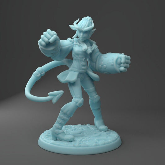 Punch, The Tiefling Artificer (Medium) - Tabletop Figure for Dungeons & Dragons, DnD, Pathfinder RPGs, TTRPG