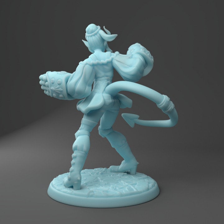 Punch, The Tiefling Artificer (Medium) - Tabletop Figure for Dungeons & Dragons, DnD, Pathfinder RPGs, TTRPG