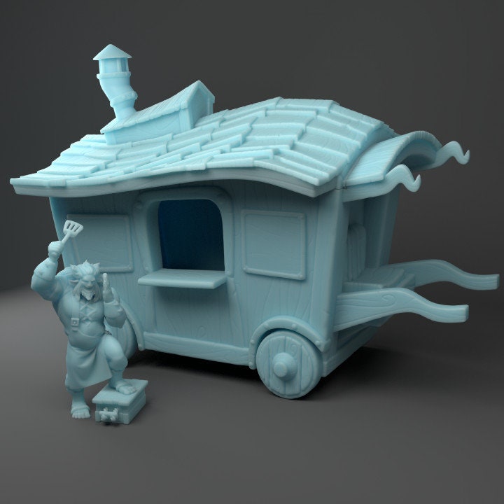 Grub's Hub, Food Truck And Vendor (Huge) - Tabletop Figure for Dungeons & Dragons, DnD, Pathfinder RPGs, TTRPG