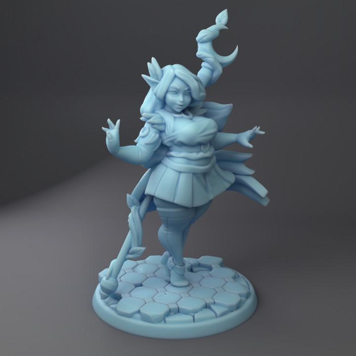 Sailor Selune - Wood-Elf Magical Girl (Medium) - Tabletop Figure for Dungeons & Dragons, DnD, Pathfinder RPGs, TTRPG