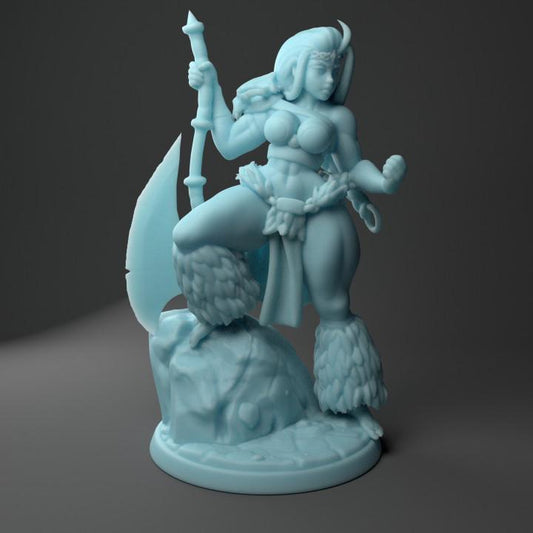 Skadi The Human Barbarian (Medium) - Tabletop Figure for Dungeons & Dragons, DnD, Pathfinder RPGs, TTRPG