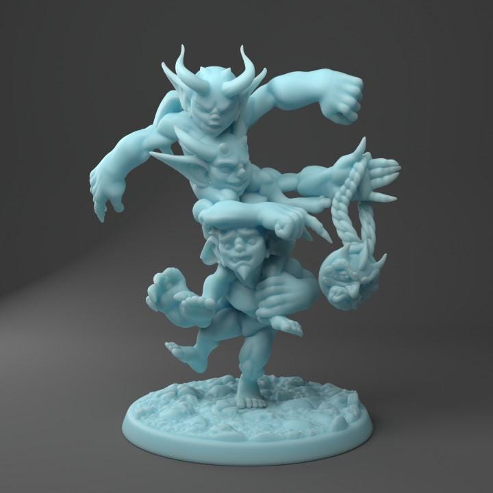 Stack Of Goblins (Medium) - Tabletop Figure for Dungeons & Dragons, DnD, Pathfinder RPGs, TTRPG