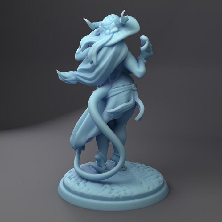 Summertime Succubus (Medium) - Tabletop Figure for Dungeons & Dragons, DnD, Pathfinder RPGs, TTRPG