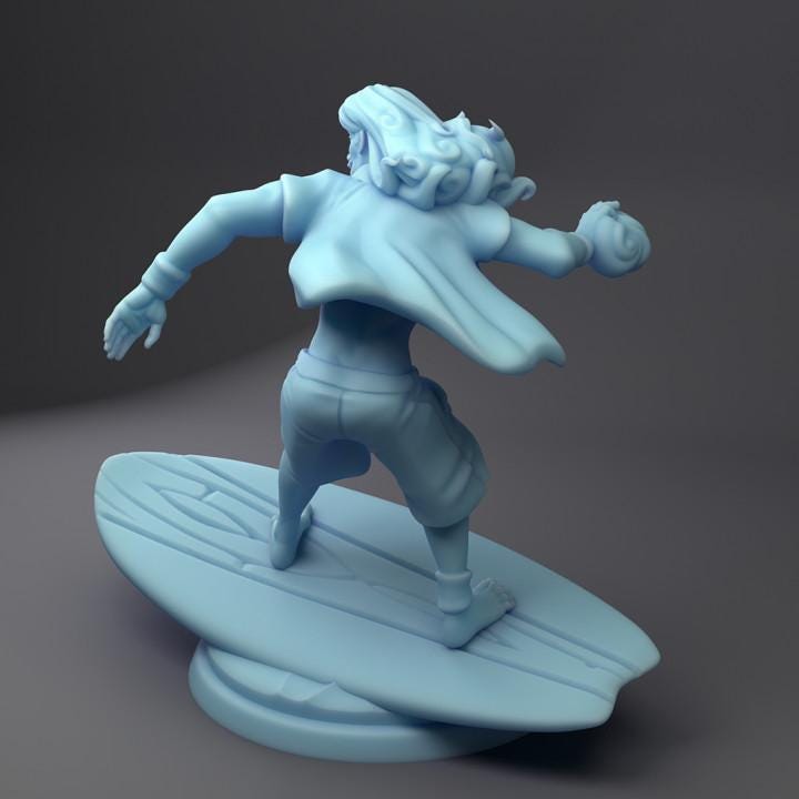 Surfer Wizard (Medium) - Tabletop Figure for Dungeons & Dragons, DnD, Pathfinder RPGs, TTRPG