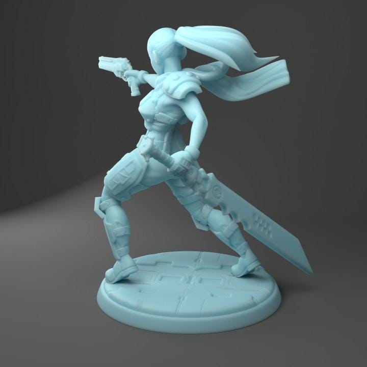 TurningGear, Scifi Fighter (Medium) - Tabletop Figure for Dungeons & Dragons, DnD, Pathfinder RPGs, TTRPG