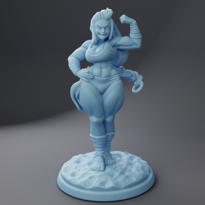 Beachbod Skadi (Medium) - Tabletop Figure for Dungeons & Dragons, DnD, Pathfinder RPGs, TTRPG