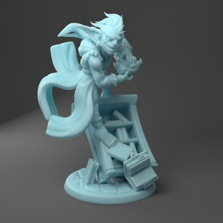 Blaster Caster, The Goblin Mage (Medium) - Tabletop Figure for Dungeons & Dragons, DnD, Pathfinder RPGs, TTRPG