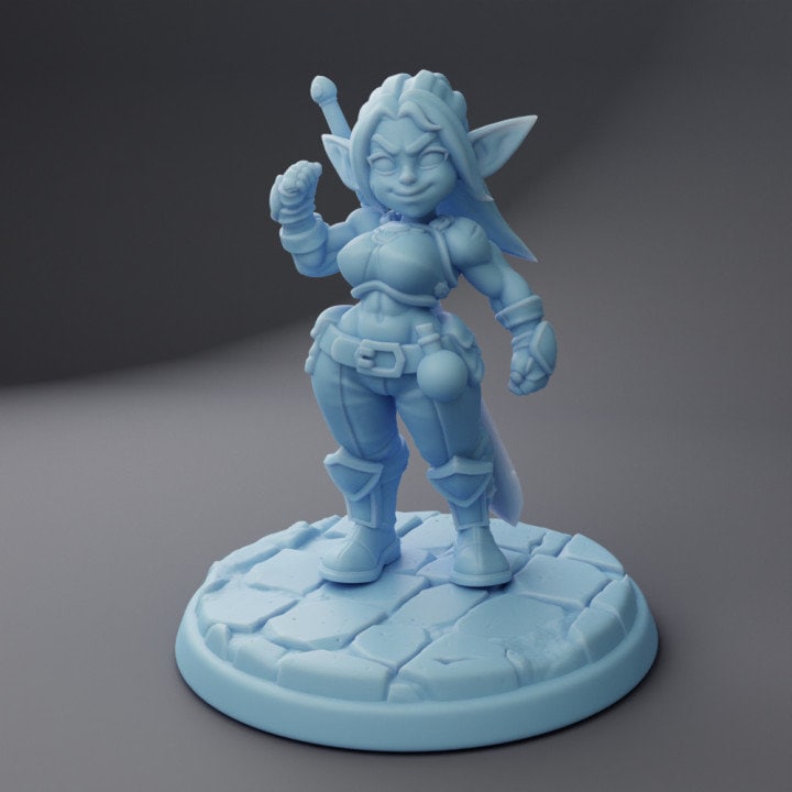 Blix, The Goblin Fighter (Medium) - Tabletop Figure for Dungeons & Dragons, DnD, Pathfinder RPGs, TTRPG