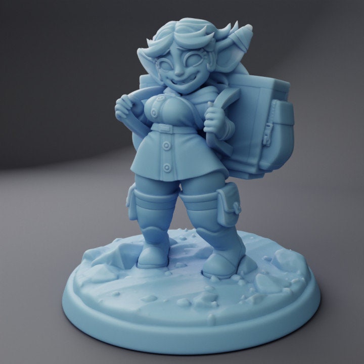 Bobbi The Goblin Merchant (Medium) - Tabletop Figure for Dungeons & Dragons, DnD, Pathfinder RPGs, TTRPG